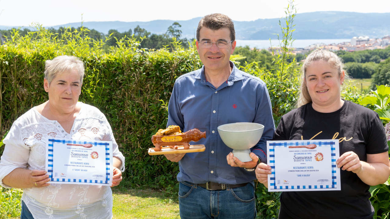 Representantes del Restaurante Xerfa, ganadores del Degusta Tapas de Sanxenxo. DS