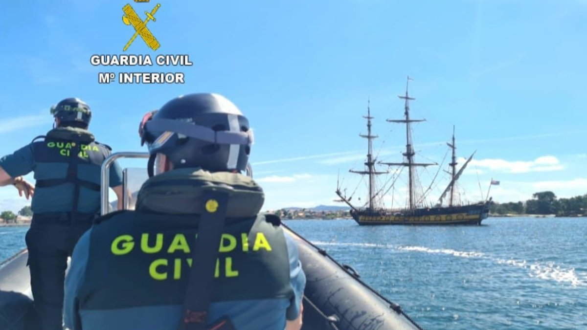  Imagen tomada desde la patrullera de la Guardia Civil. DP 