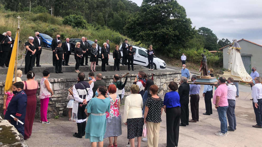 Imagen de archivo de la procesión celebrada en Bordóns el año pasado. DS