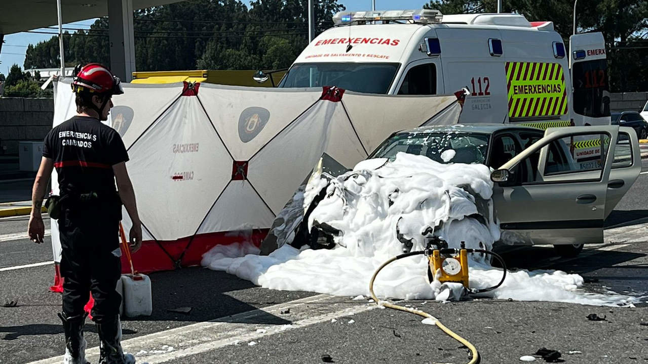 Uno de los vehículos implicados en el accidente. DS