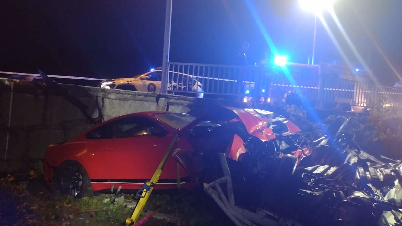 El accidente mortal ocurrido en Sanxenxo. DP