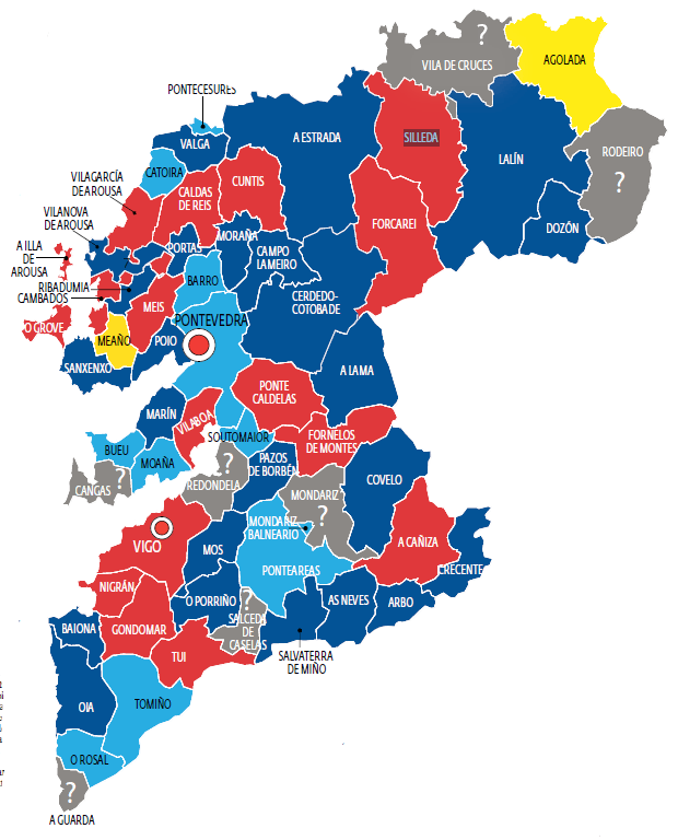 El Pp Es La Fuerza Más Votada En El 62 De Los Concellos De La Provincia